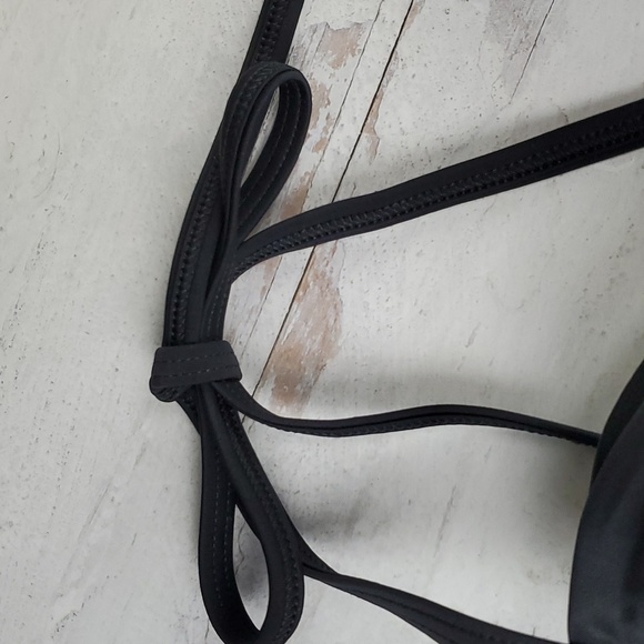 Victoria's Secret | The Wrap Halter Black Bikini Swim Top - Picture 4 of 10